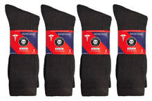 Load image into Gallery viewer, Big and Tall - 12 pairs of Diabetic Cotton Neuropathy Crew Socks (Socks Size 13-16)