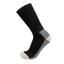 Load image into Gallery viewer, 12 Pairs of Heavy Duty Steel Toe Work Crew Cotton Socks, US Men's Shoe Size 9-12