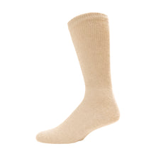 Load image into Gallery viewer, Beige Cotton Diabetic Crew Sock With Non-Binding Top