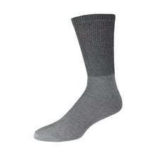 Load image into Gallery viewer, Grey Cotton Diabetic Neuropathy Crew Sock With Non-Binding Top