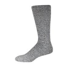 Load image into Gallery viewer, Marled Grey Soft Loose Top Diabetic Crew Sock Cotton Blend