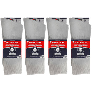 180 Pairs of Premium Cotton Loose Top Diabetic Neuropathy Socks (Grey)