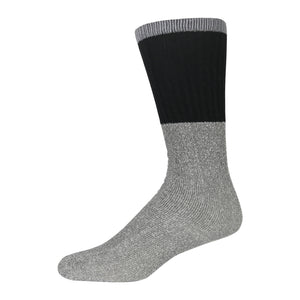 Heather Grey Thermal Tube Sock For Hiking With Black Top