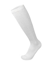Load image into Gallery viewer, 6  Pairs of Diabetic Over the Calf - Knee High Cotton Socks (White)
