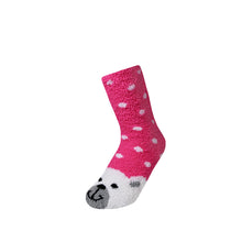 Load image into Gallery viewer, 12 Pairs of Women&#39;s/Girl&#39;s Fuzzy Soft Plush Slipper Socks, Fluffy Winter Warm Cozy Animal Print Socks (Sock Size 9-11)