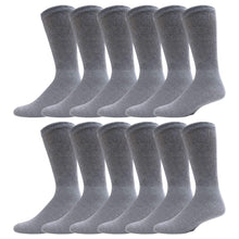 Load image into Gallery viewer, 12 Pairs of Diabetic Neuropathy Cotton Crew Socks (Final Sale)