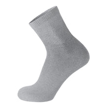 Load image into Gallery viewer, 12 Pairs of Diabetic Cotton Athletic Sport Quarter Socks (Grey)
