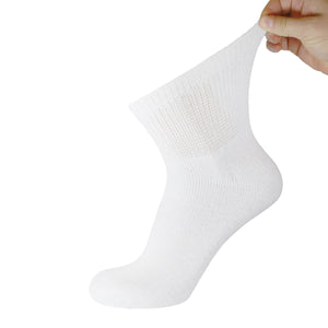 12 Pairs of Women's Diabetic Cotton Quarter Socks (Size 9-11)-(Final Sale)