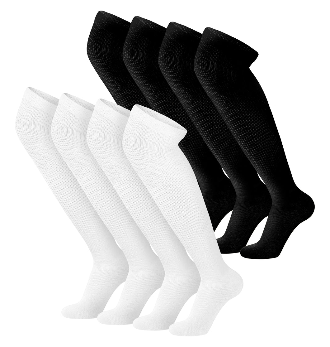 8 Pairs of Diabetic Over the Knee Cotton Socks