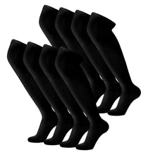 Load image into Gallery viewer, 8 Pairs of Diabetic Over the Knee Cotton Socks (Sock Size 10-13)
