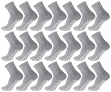 Load image into Gallery viewer, 60 Pairs of Non-Skid Diabetic Cotton Quarter Socks with Non Binding Top (Grey)