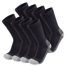 Load image into Gallery viewer, 8 Pairs of Diabetic Slipper Socks, Extra Thick Warm Cotton Crew Triple Cushioned Socks (Size 10-13)