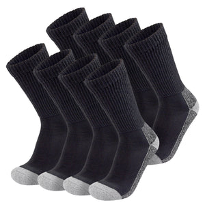8 Pairs of Diabetic Slipper Socks, Extra Thick Warm Cotton Crew Triple Cushioned Socks (Size 10-13)