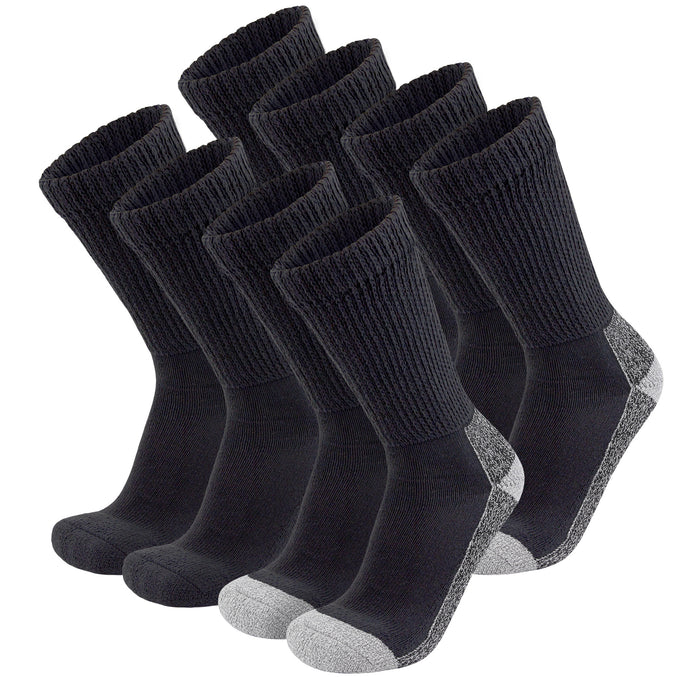 8 Pairs of Extra-Thick Diabetic Cotton Socks, Warm Triple Cushioned Socks