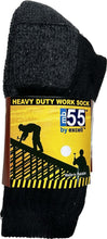 Load image into Gallery viewer, 12 Pairs of Heavy Duty Steel Toe Work Crew Cotton Socks (Size 10-13)-(Final Sale)