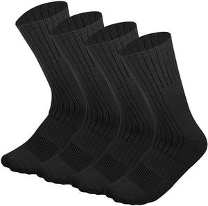12 Pairs of Falari US Army Military Boot Socks Combat Trekking Hiking Policemen Firefighter Security Guard Out Door Activities Socks (Black, Size 10-13)-(Final Sale)