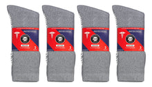 Load image into Gallery viewer, 12 Pairs of Non-Skid Diabetic Cotton Crew Socks with Non Binding Top (Gray)