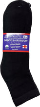 Load image into Gallery viewer, 12 Pairs of Diabetic Cotton Athletic Sport Quarter Socks (Final sale)