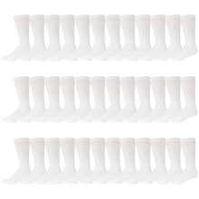 Load image into Gallery viewer, White Cotton Diabetic Neuropathy Crew Socks With Non-Binding Top Bulk 180 Pairs