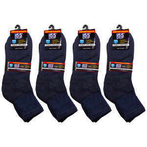 Packs Of Navy Loose Top Athletic Socks Recommended For Symptoms Of Diabetes Edema And Neuropathy Ringspun Cotton Blend