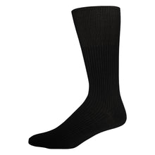 Load image into Gallery viewer, 12 Pairs of Dress Diabetic Crew Socks with Non-Binding Top (Black)