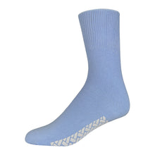 Load image into Gallery viewer, Blue Women&#39;s Non Slip Cotton Hospital Sock With White Rubber Grips On The Bottom