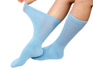 Premium Women’s Colorful Soft Breathable Cotton Crew Socks, Non-Binding & Comfort Diabetic Socks (6 Pairs - Fits Shoe Size 6-11)