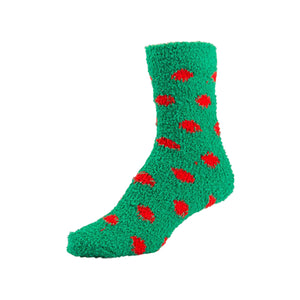 12 Pairs of Women's Christmas Fuzzy Plush Soft Slipper Socks, Fluffy Warm Winter Xmas Cozy Socks (Fits Size 6-10))