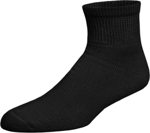 Premium Women’s Black Soft Breathable Cotton Ankle Socks, Non-Binding & Comfort Diabetic Socks (6 Pairs - Fits Shoe Size 6-10)