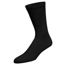 Load image into Gallery viewer, Premium Women’s Black Soft Breathable Cotton Crew Socks, Non-Binding &amp; Comfort Diabetic Socks (6 Pairs - Fits Shoe Size 6-11)