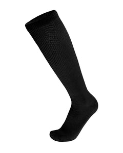 6  Pairs of Diabetic Over the Calf - Knee High Cotton Socks (Black)