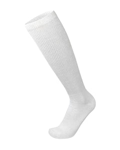 6  Pairs of Diabetic Over the Calf - Knee High Cotton Socks (White)