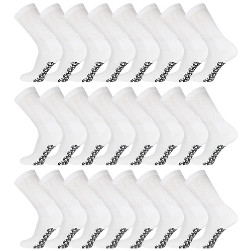 White Non-Skid Diabetic Crew Socks With Non Binding Top 60 Pairs Bulk Pack